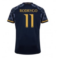 Fotballdrakt Herre Real Madrid Rodrygo Goes #11 Bortedrakt 2023-24 Kortermet